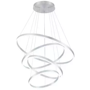 Светильник подвесной светодиодный Planetary 4xLED 134Вт, размер 80x80x30-130 см, цвет хром