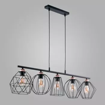 Светильник подвесной TK Lighting Galaxy 1649, E27, 5х60Вт, 970х200 мм, цвет чёрный