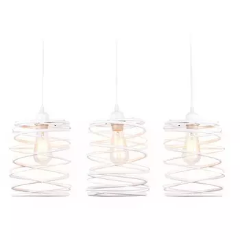 Светильник подвесной в стиле лофт Ambrella light, Traditional, TR8402, 3хE27, цвет белый