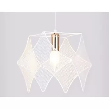 Светильник подвесной в стиле лофт Ambrella light, Traditional, TR8420, E14, цвет белый, золото