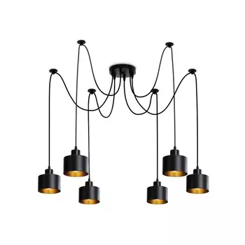 Светильник подвесной в стиле лофт Ambrella light, Traditional, TR8132, 6хE27, цвет чёрный