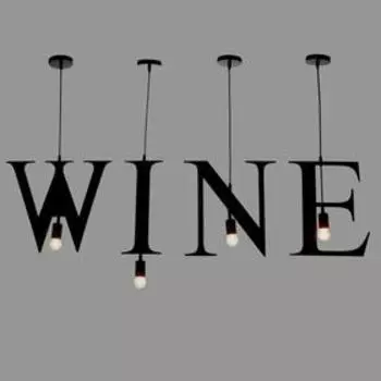 Светильник подвесной "WINE" 4х40Вт E27 черный