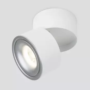 Светильник потолочный акцентный (спот) Elektrostandard, Klips LED 15 Вт, 100x100x106 мм, IP20, цвет белый матовый/серебро