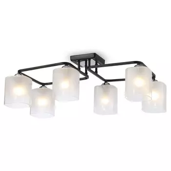 Светильник потолочный Ambrella light, Modern, TR303224, 6хE27, цвет чёрный, хром
