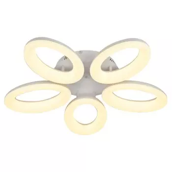 Светильник потолочный Escada, 10204/5LED. 1х100Вт, LED, 5600Лм, 3000/4000/6500К, 740х740х120 мм, цвет белый