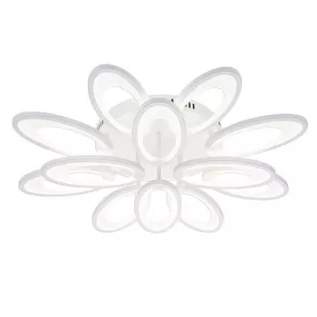 Светильник потолочный Escada, 10242/12LED. 1х155Вт, LED, 11260Лм, 3000-6000К, 690х690х120 мм, цвет белый