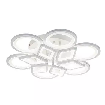 Светильник потолочный Escada, 10248/12LED. 1х160Вт, LED, 11076Лм, 3000-6500К, 600х600х120 мм, цвет белый