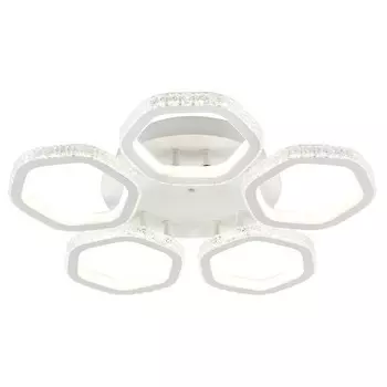 Светильник потолочный Escada, 10263/5LED. 1х180Вт, LED, 12150Лм, 3000/4000/6000К, 495х495х90 мм, цвет белый