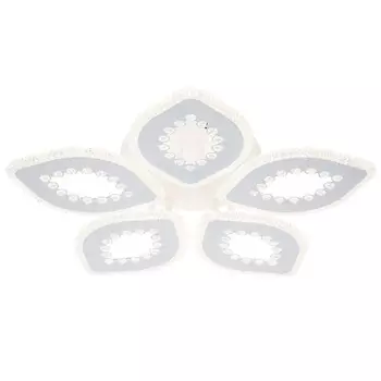 Светильник потолочный Escada, 10271/5LED. 1х90Вт, LED, 8276Лм, 3300/4000/6500К, 530х530х80 мм, цвет белый