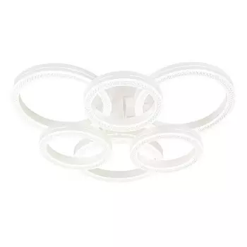 Светильник потолочный Escada, 10282/6LED. 1х115Вт, LED, 5106Лм, 3000/4000/6000К, 620х620х135 мм, цвет белый/прозрачный