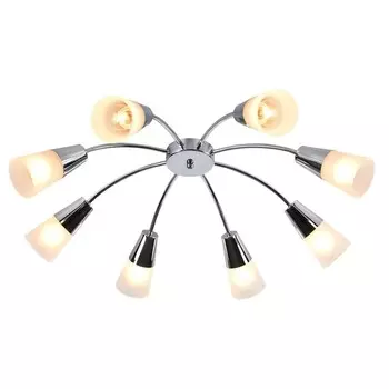 Светильник потолочный Escada, 1100/8P Chrome. 8х40Вт, E14, 720х720х185 мм, цвет белый