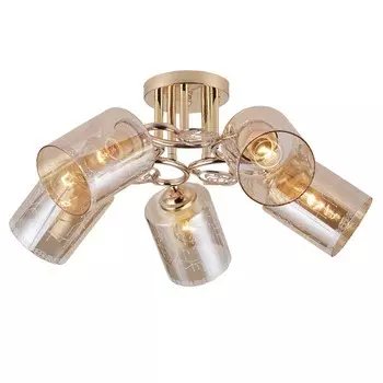 Светильник потолочный Escada, 1118/5PL. 5х40Вт, E27, 530х530х230 мм, цвет золото