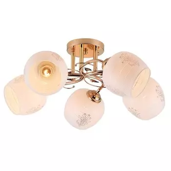 Светильник потолочный Escada, 1121/5PL. 5х40Вт, E27, 520х520х220 мм, цвет золото