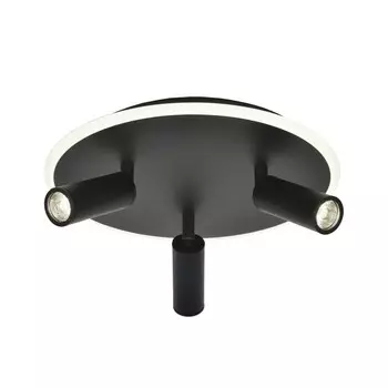 Светильник потолочный Escada, 20046SMA/03LED BK. 1х37Вт, LED, 3340Лм, 4000К, 350х350х160 мм, цвет черный