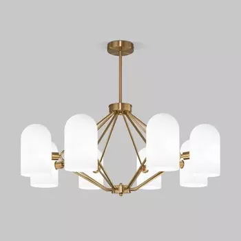 Светильник потолочный Eurosvet Bambola 60157/8, E14, 8х40Вт, 860х860х640 мм, цвет латунь