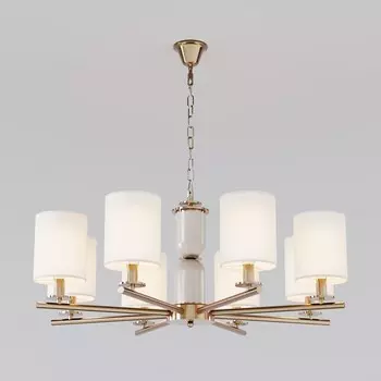 Светильник потолочный Eurosvet Caprera 60146/8, E14, 8х40Вт, 820х820 мм, цвет латунь