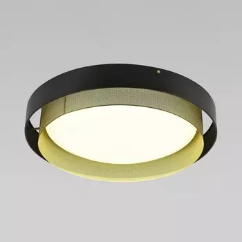 Светильник потолочный Eurosvet Imperio 90287/1, LED, 50 Вт, 3300/4200/6500К, 3470Лм, 635х635х120 мм, цвет золото, чёрный