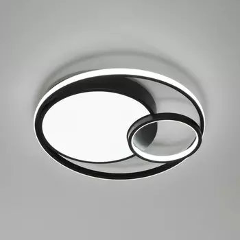 Светильник потолочный Eurosvet Jeremy 90254/1, LED, 129 Вт, 3300/4200/6500К, 6321Лм, 500х500х80 мм, пульт ДУ, цвет чёрный