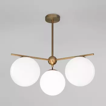 Светильник потолочный Eurosvet Marbella 60147/3, E14, 3х40Вт, 580х580х500 мм, цвет латунь