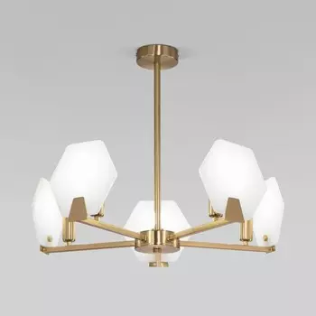 Светильник потолочный Eurosvet Marble 60158/5, E14, 5х40Вт, 526х526 мм, цвет латунь