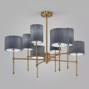 Светильник потолочный Eurosvet Notturno 60162/8, E14, 8х40Вт, 840х840х640 мм, цвет латунь