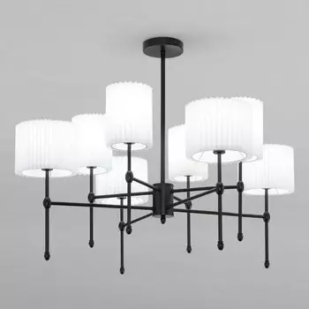 Светильник потолочный Eurosvet Notturno 60162/8, E14, 8х40Вт, 840х840х640 мм, цвет чёрный