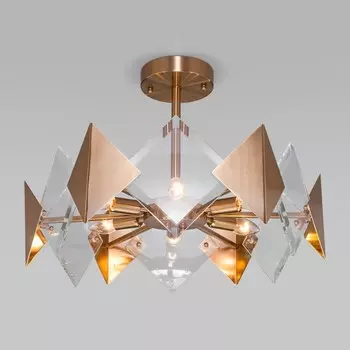 Светильник потолочный Eurosvet Origami 60121/6, E14, 6х60Вт, 560х560х400 мм, цвет латунь