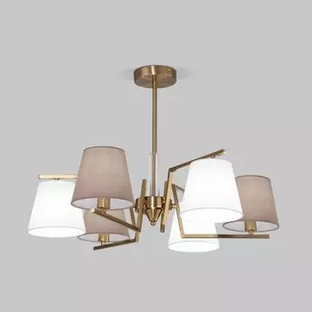 Светильник потолочный Eurosvet Ozark 60149/6, E14, 6х40Вт, 670х670х480 мм, цвет латунь