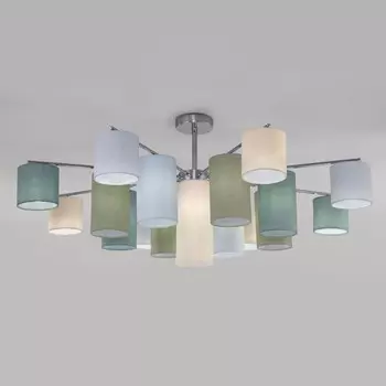 Светильник потолочный Eurosvet Pastel 60152, E14, 17х40Вт, 1070х1070х460 мм, цвет хром