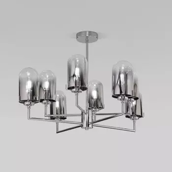 Светильник потолочный Eurosvet Pluto 60156/8, E14, 8х40Вт, 760х760х520 мм, цвет хром