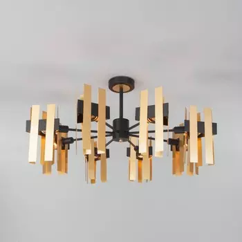 Светильник потолочный Eurosvet Spada 70116/8, E14, 8х60Вт, 740х740х360 мм, цвет чёрный