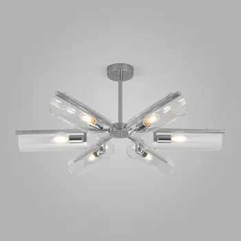 Светильник потолочный Eurosvet Trompeta 70144/6, E14, 6х60Вт, 740х740х310 мм, цвет хром