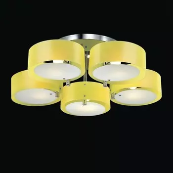 Светильник потолочный Evoluce. SL483.092.05. Foresta. 5х60 Вт, E27, 72х72х20 см, цвет хром