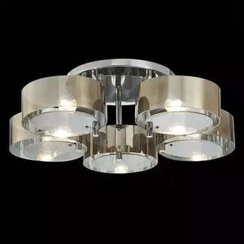 Светильник потолочный Evoluce. SL483.702.05. Foresta. 5х40 Вт, E27, 72х72х20 см, цвет хром