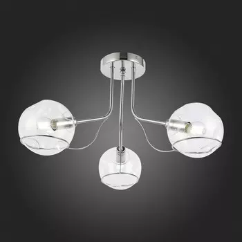 Светильник потолочный Evoluce. SLE102502-03. Baca. 3х40 Вт, E14, 61х61х31 см, цвет хром