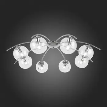 Светильник потолочный Evoluce. SLE102602-08. Ratella. 8х40 Вт, E14, 90х90х23 см, цвет хром