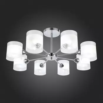 Светильник потолочный Evoluce. SLE102802-08. Miento. 8х40 Вт, E14, 76х76х30,5 см, цвет хром