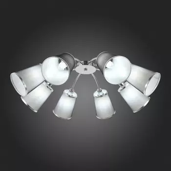 Светильник потолочный Evoluce. SLE103002-08. Maleonte. 8х40 Вт, E14, 84х84х24 см, цвет хром