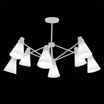 Светильник потолочный Evoluce. SLE103502-08. Biane. 8х40 Вт, E14, 84х84х44 см, цвет белый