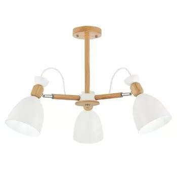 Светильник потолочный Evoluce. SLE103802-03. Balcamo. 3х60 Вт, E27, 59х59х45 см, цвет светлое дерево, белый