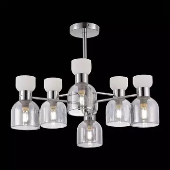 Светильник потолочный Evoluce. SLE1045-102-06. Vento. 6х40 Вт, E14, 63х63х44 см, цвет хром