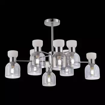 Светильник потолочный Evoluce. SLE1045-102-08. Vento. 8х40 Вт, E14, 71х71х44 см, цвет хром