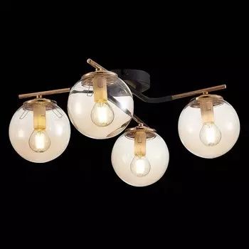 Светильник потолочный Evoluce. SLE106902-04. Literno. 4х40 Вт, E14, 62,5х42х18,5 см, цвет чёрный