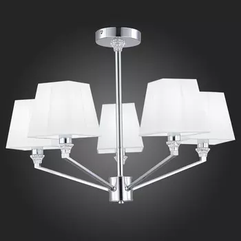 Светильник потолочный Evoluce. SLE107602-05. Grinda. 5х40 Вт, E14, 60х60х44 см, цвет хром