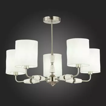 Светильник потолочный Evoluce. SLE107802-05. Mili. 5х40 Вт, E14, 70х70х48 см, цвет никель