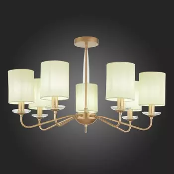 Светильник потолочный Evoluce. SLE108002-07. Rita. 7х40 Вт, E14, 75х75х44 см, цвет золотистый