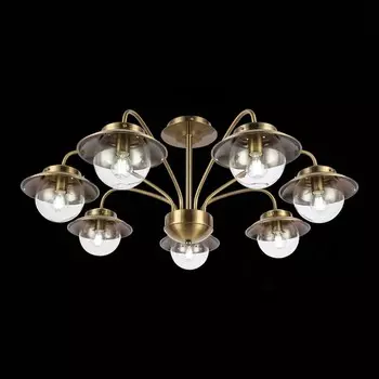 Светильник потолочный Evoluce. SLE110102-07. Garonni. 7х40 Вт, E14, 84х84х34 см, цвет античная бронза