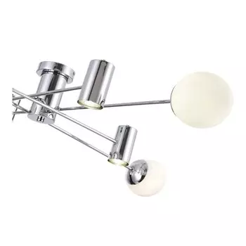 Светильник потолочный Evoluce. SLE1105-102-08. Raito. 8х5+60 Вт, GU10+E27, 4000K, 120х120х20 см, цвет хром