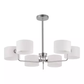 Светильник потолочный Evoluce. SLE1121-102-06. Aerin. 6х40 Вт, E14, 71х71х46 см, цвет хром