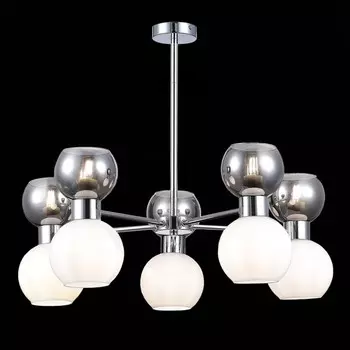 Светильник потолочный Evoluce. SLE1138-102-10. Thonet. 10х60 Вт, E27, 73х73х47,8 см, цвет хром